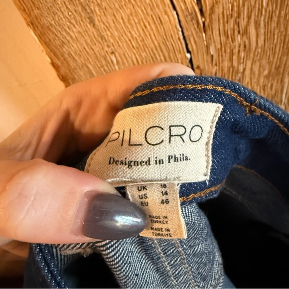 Anthropologie The Madi Front-Slit Denim Skirt by Pilcro - Picture 9 of 11